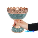 Front view of Firoozehkoobi Nut Bowl Lab Qalam Set Six Decorative, functional pack label and ingredients