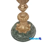 Brass Candle Holder Set Elegant Design - Front view showing and key details