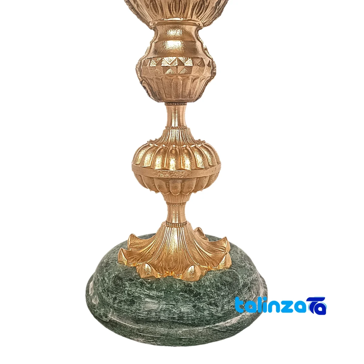 Front view of Brass Candle Holder Set 2 Elegant Design and key details