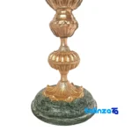Front view of Brass Candle Holder Set 2 Elegant Design and key details