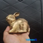 Front view of China Bronze Rabbit Statue Set 2 design and key details