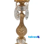 Emperor Brass Candle Holder Set of Two design and key details (Front view)