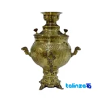 Brass Charcoal Samovar Model Tupi 30x30x40 cm - Front view showing design and key details