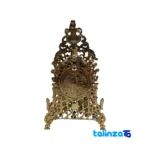 Front view of Kant Brass Desk Clock Decorative Model 20x9x34 cm dial layout and markers