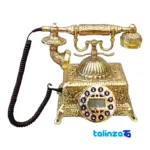 Front view of Brass Square Phone Model H-1191 Decorative 23x23x20 cm design and key details