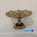 Front view of Brass Blossom Fruit Bowl M-1000 design and key details
