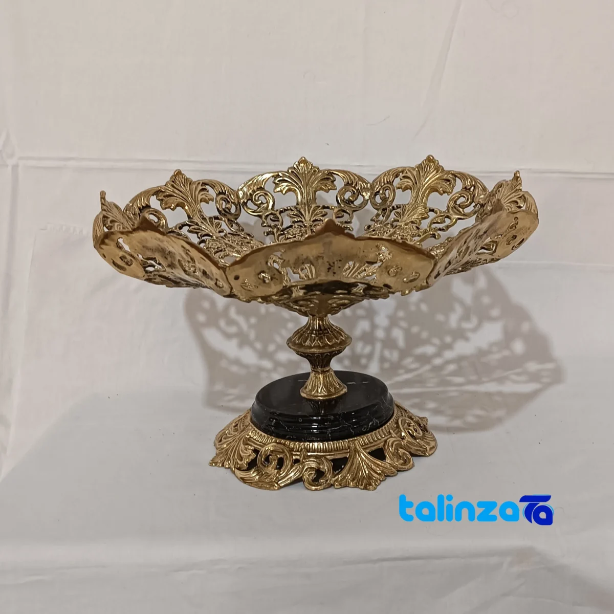 Brass Fruit Bowl Model Golbarg design and key details (Front view)