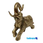 Brass Elephant Statue Decorative Art Piece 33x12x29 centimeters design and key details (Front view)