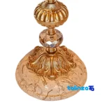 Brass Candle Holder Set H-1328 Elegant Design - Front view showing and key details