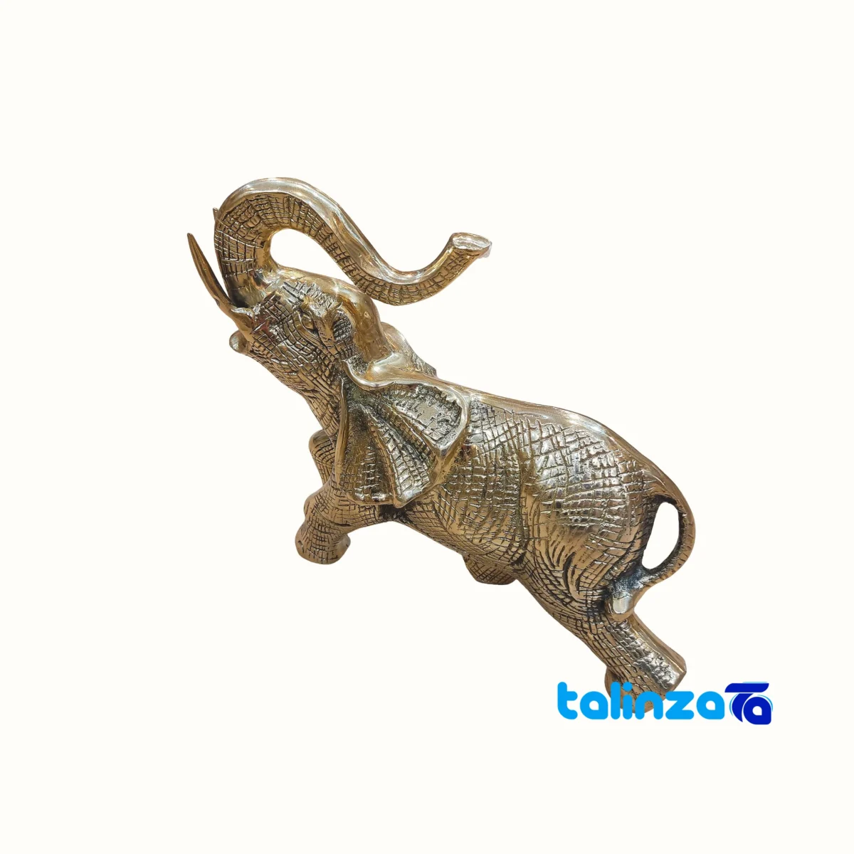 Bronze Elephant Sculpture Artistic Design 29x9x28 cm - Front view showing and key details