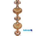 Front view of Brass Candle Holder Set H-1326 Elegant Design saffron grade and packaging