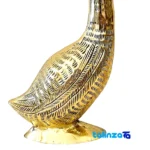 Brass Swan Sculpture Set - Elegant Home Decor 35x7x50 cm - Front view showing design and key details