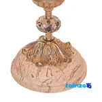 H-1325 Brass Candle Holder Set of Two design and key details (Front view)