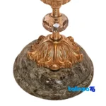 Front view of H-1331 Brass Candle Holder Set Two design and key details