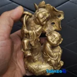 Bronze Sculpture Two Sisters Lily Design and key details (Front view)
