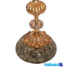 Brass Candle Holder Set H-1335 Elegant Design and key details (Front view)