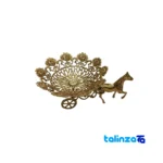 Bronze Fruit Bowl Rose Carriage Design 41x28x20 cm - Front view showing and key details