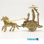 Brass Decorative Model Two Horses Carriage design and key details (Front view)
