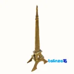 Front view of Eiffel Tower Bronze Sculpture Art Piece design and key details
