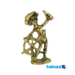 Front view of Brass Sailor Figurine H-1130 Decorative Set 6 saffron grade and packaging