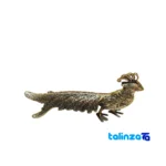 Bronze Peacock Sculpture M117 - Front view showing saffron grade and packaging