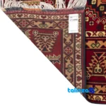 Top view of C Persia Handwoven Rug - Luxurious Red Design pattern and color tone