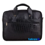 AI Handmade Leather Handbag with Shoulder Strap Tehran - Front view showing design and key details