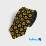 Front view of Handcrafted Men's Tie Floral Design and key details