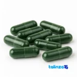 MG Spirulina Powder Capsules Nutrient-Rich Powdered design and key details (Front view)