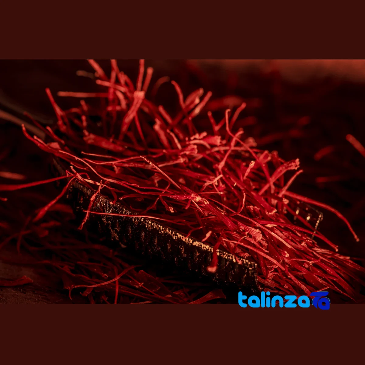 Front view of Mehrazar Super Negin Saffron Premium Quality grade and packaging