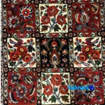 Bakhtiari Handwoven Rug Colorful Design Hand wash overall layout (Full spread)