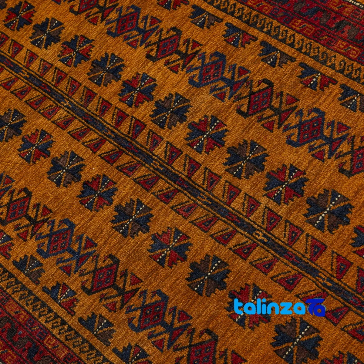 Handwoven Persian Rug Model Baluch pattern and color tone (Top view)
