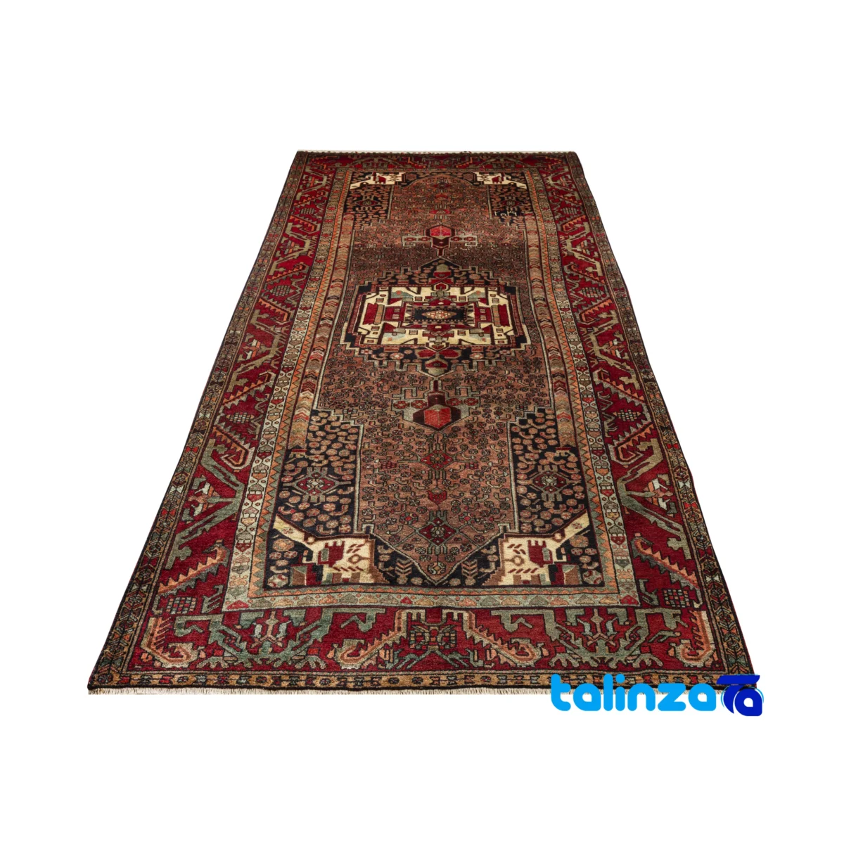 Kurdish Handwoven Carpet Unique Design overall layout (Full spread)