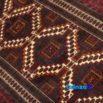 Handwoven Persian Rug Baloch Model 20.11.3188 - Top view showing pattern and color tone