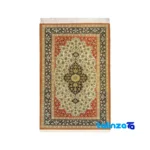 Persian Handwoven Rug Latchak Design Cream pattern and color tone (Top view)