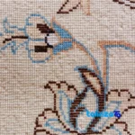 Nain Handwoven Carpet Square Design Cream Hand washable - Full spread showing overall layout