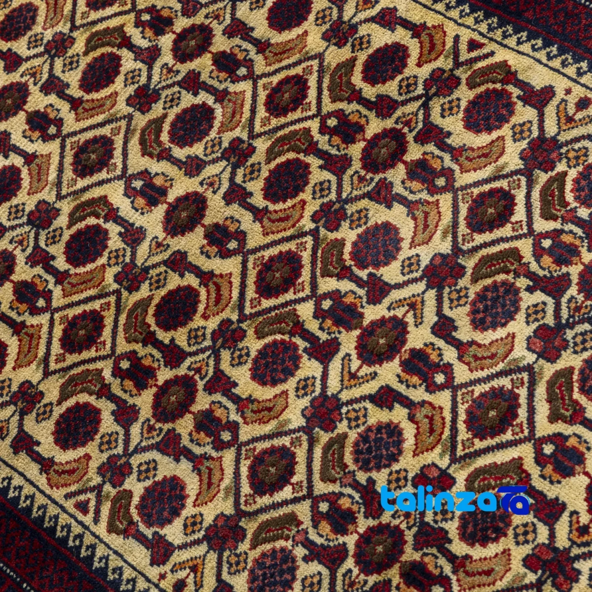 Handwoven Carpet by Brand - Traditional Design pattern and color tone (Top view)