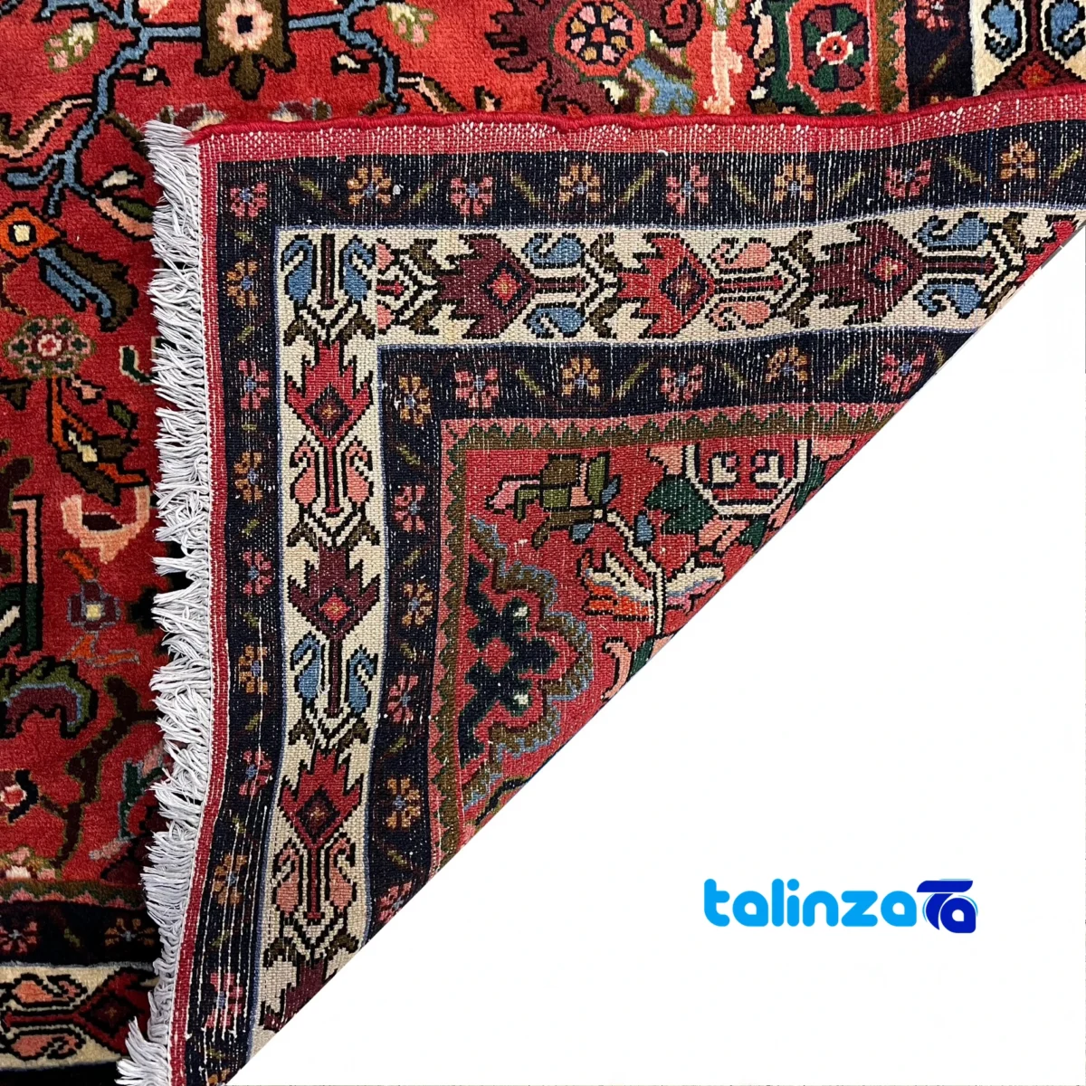 Handwoven Carpet Hamadan Design Beautiful Copper - Full spread showing overall layout