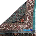 Bijar Handwoven Runner Fish Design Green and key details (Front view)