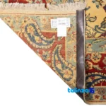 Cypress Persian Handwoven Rug Floral Design Yellow - Top view showing pattern and color tone