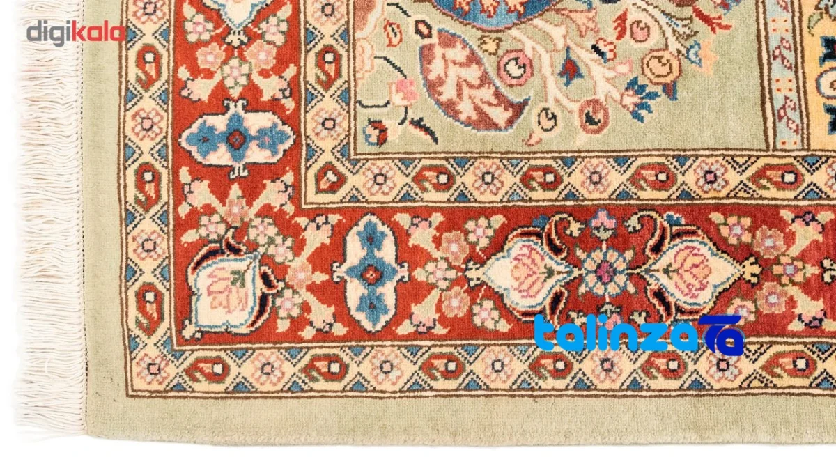 Si Persia Handwoven Carpet Green Design - Full spread showing overall layout