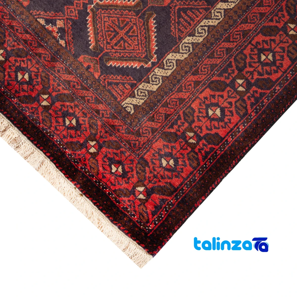 Top view of Baloch Handwoven Carpet Unique Design pattern and color tone