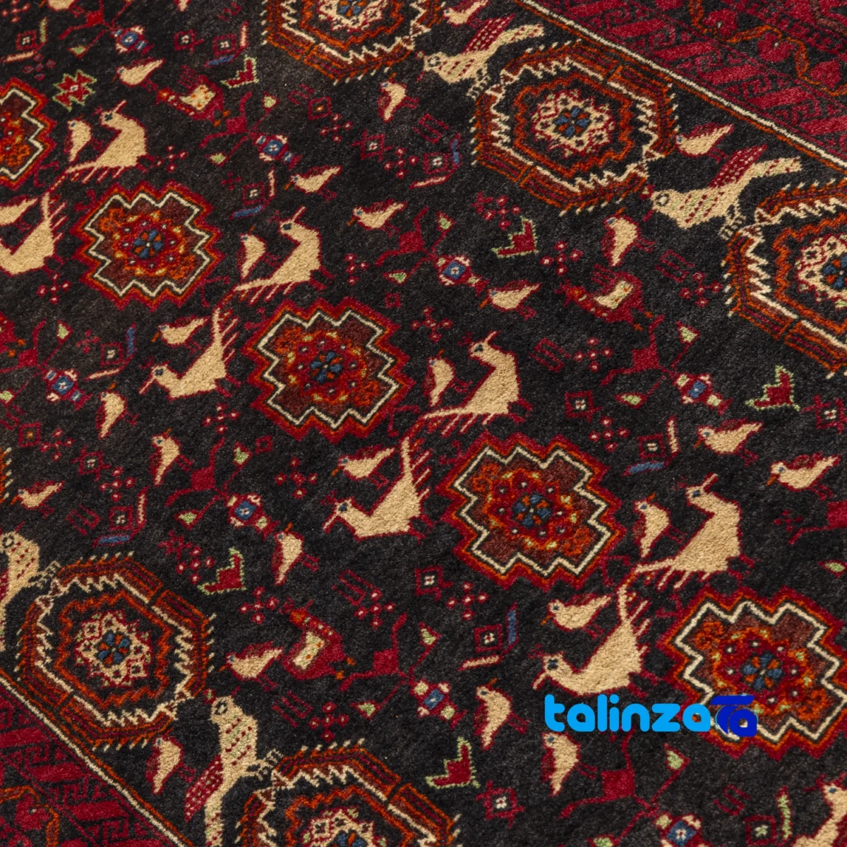 Baloch Handwoven Carpet Model 20.34.2834 Navy pattern and color tone (Top view)