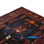 Top view of Handwoven Kurdish Area Rug - Elegant Design 300x131 cm pattern and color tone