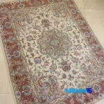 Top view of Reza Handwoven Rug Turkmen Design Aliya pattern and color tone