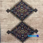 Qashqai Handwoven Rug Stunning Design pattern and color tone (Top view)