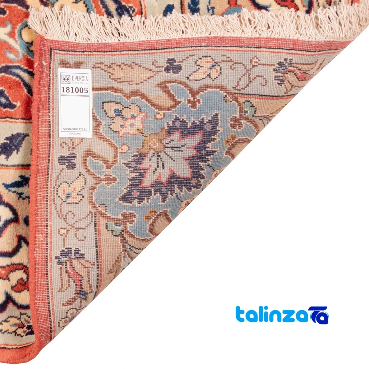 Top view of Si Persia Handwoven Area Rug Elegant Design pattern and color tone