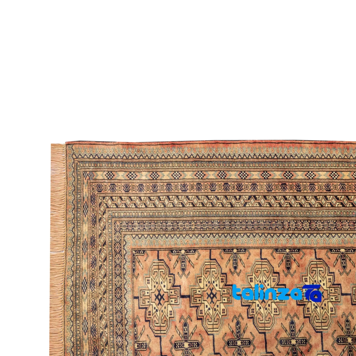Turkmen Handwoven Area Rug - Rich Color and Craftsmanship - Full spread showing overall design layout