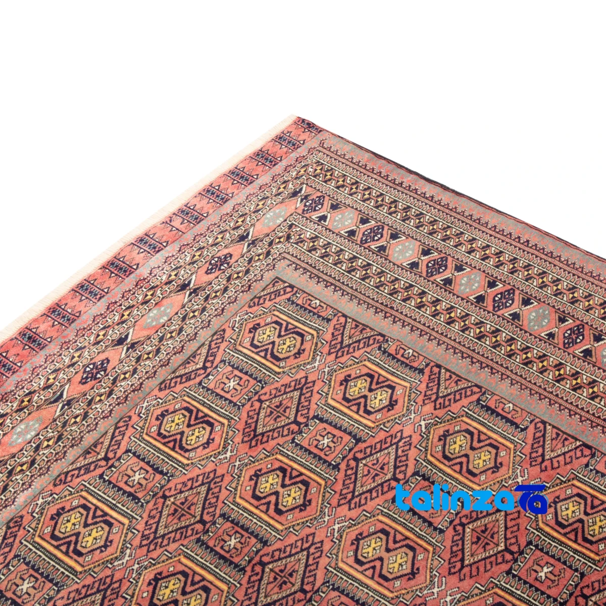 Turkmen Handwoven Carpet Model 401864 Rich Color overall design layout (Full spread)