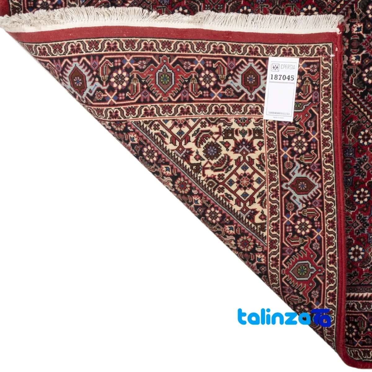 Top view of Persia Handwoven Rug Red Design pattern and color tone
